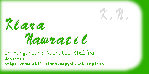 klara nawratil business card